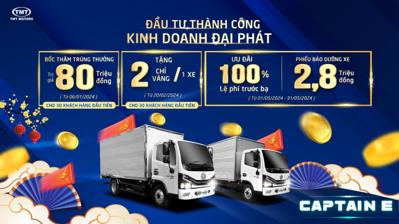 Chương trình khuyến mại hấp dẫn dành cho khách hàng mua xe tải CAPTAIN